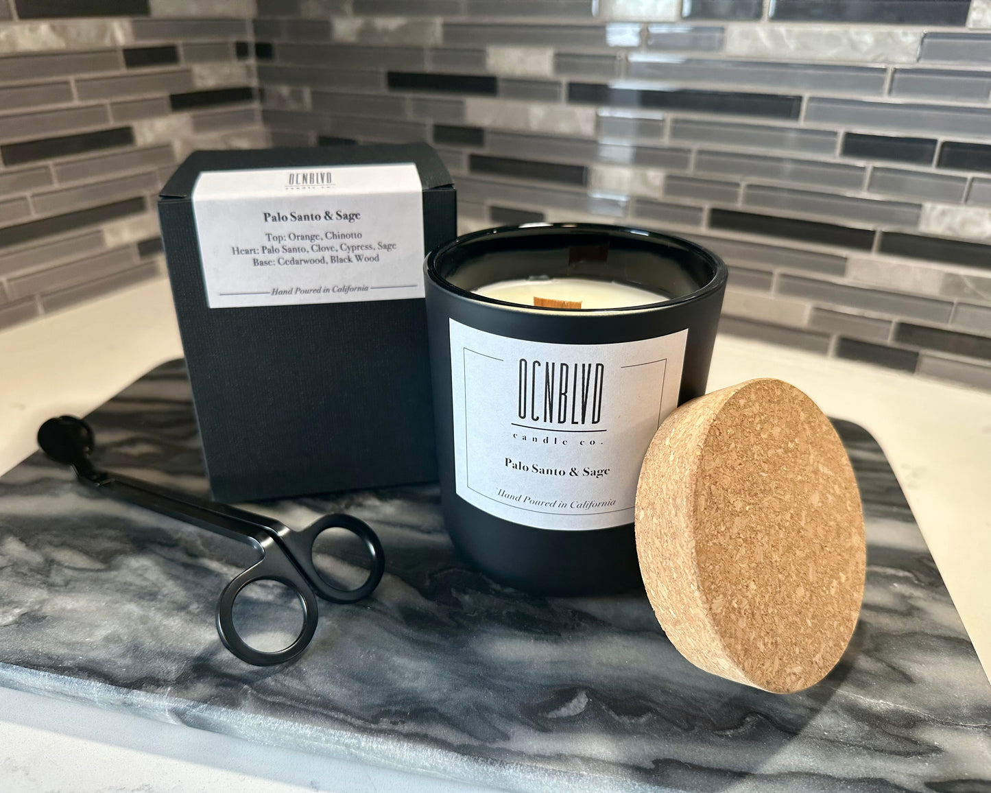 Palo Santo & Sage - 12 oz. Hand Poured Wood Wick Candle