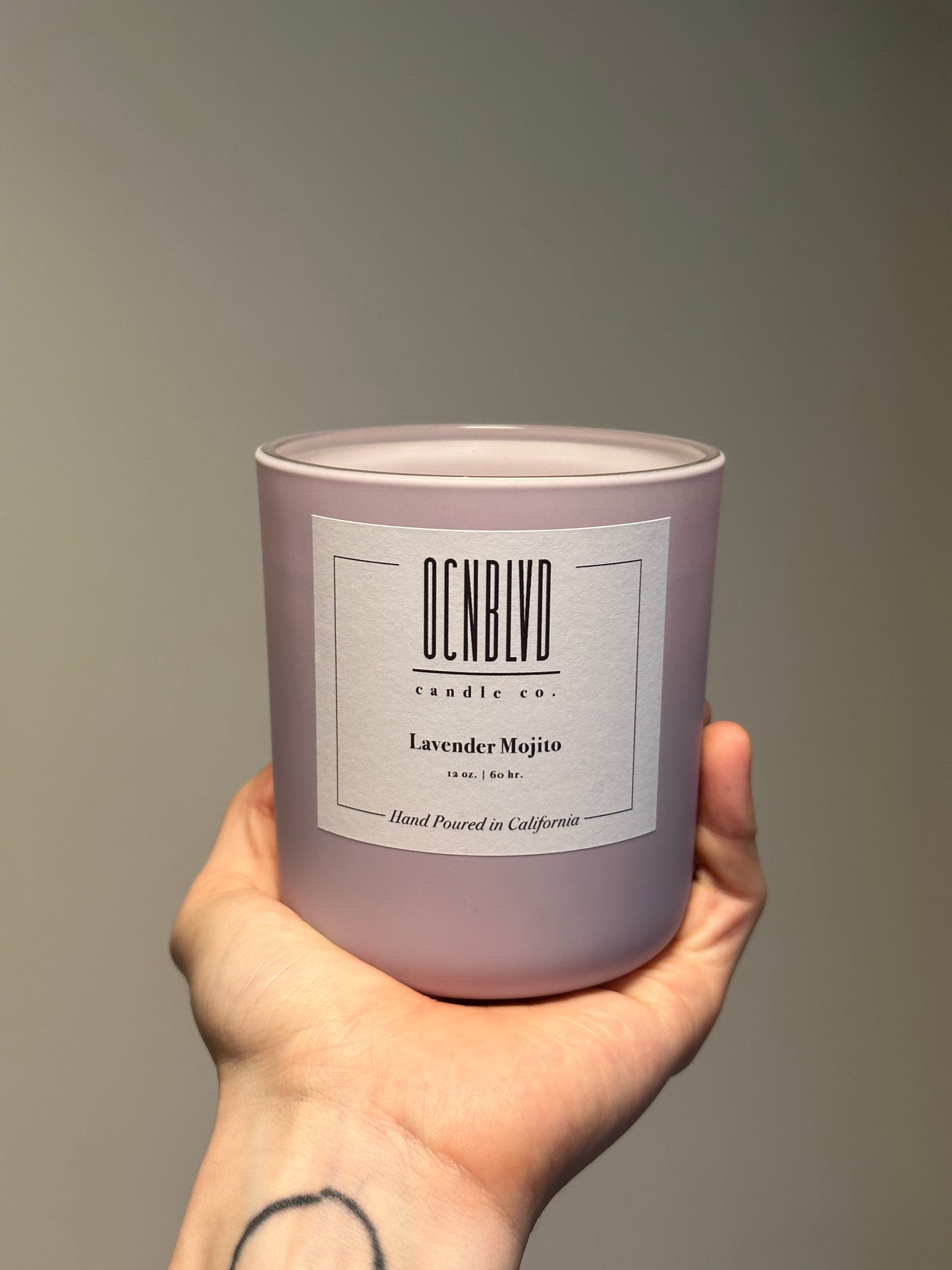 Lavender Mojito - 12 oz. Hand Poured Wood Wick Candle